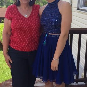 royal blue sherri hill homecoming dress